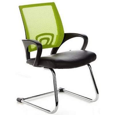 hjh office Visto Net V - Bureaustoel - Vergaderstoel - Netstof - Zwart / groen chroom