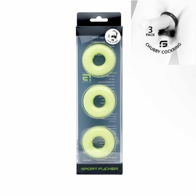 Sport Fucker - Chubby Cockring set - Glow in the Dark