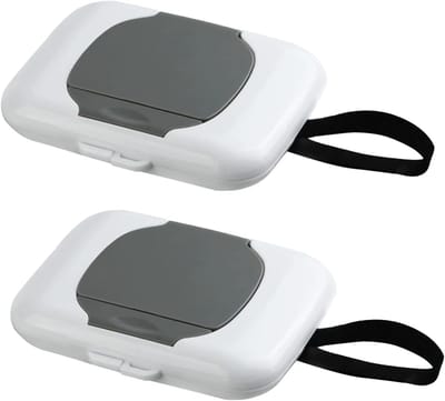 2 Stuks Herbruikbare Dispenser voor Vochtige Babydoekjes - Draagbaar en Stofdicht
