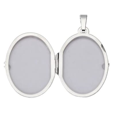 Hetty's - Klein ovaal medaillon – Echt zilver – 16 x 11 mm – Geschikt voor 2 foto’s