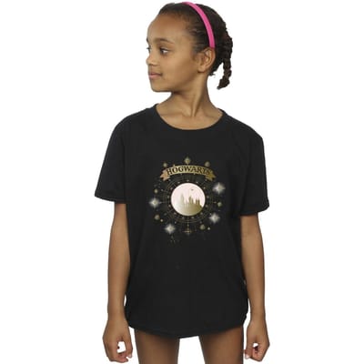 Harry Potter Meisjes Zweinstein Yule Ball Katoenen T-Shirt (Zwart)