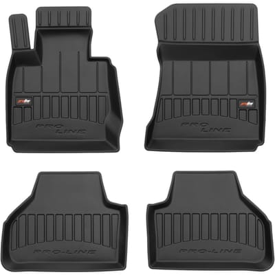 Frogum No.77 Automat / Vloermat - 3D Pasvorm - Geschikt voor BMW X4 F26 2014-2018 - TPE Rubber - 4-delig - Hoge Rand 6cm - Zwart