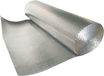 Isolatie folie - Reflecterende bubbelrol - Energie besparen - Dubbele bellenlaag - Diverse toepassingen - Zilver