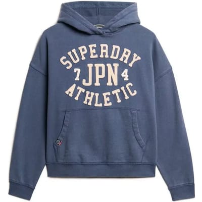 Superdry - Athletic Essentials oversized hoodie met applicatie - Dames - Hoodies