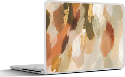 Laptop sticker - 12.3 inch - Verf - Goud - Rood - 30x22cm - Laptopstickers - Laptop skin - Cover