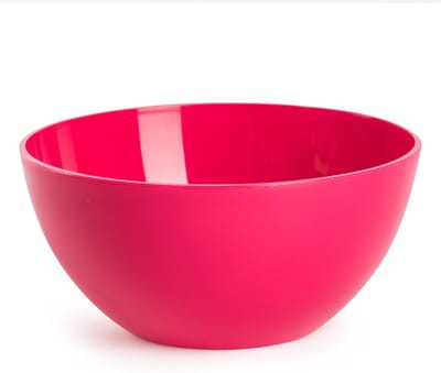 Plasticforte kommetjes/schaaltjes - dessert/ontbijt - kunststof - D17 x H7 cm - fuchsia roze - BPA vrij