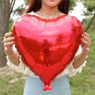 Folieballon - 1 stuks - Hart - 46 cm - Rood