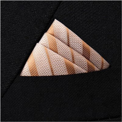 Zakdoek Heren - Pochette Stof - Formele Gelegenheid - Jacquard Geweven - 23x23cm - Zwart