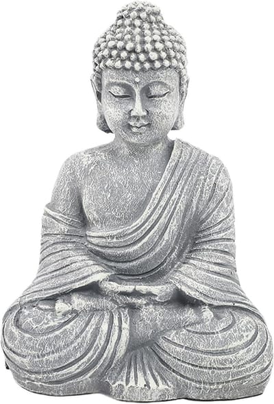 Boeddha beeldje - Meditatie sculptuur - Rustgevende decoratie - Gedetailleerd handgeschilderd - 27 x 14.5 x 27 cm - Meerkleurig