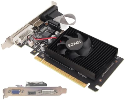Dailygoods - Desktop Grafische Kaart - GT610 - 2GB DDR3 - HDMI - Videogame Grafische Kaart - Geschikt voor Gaming - Zwart