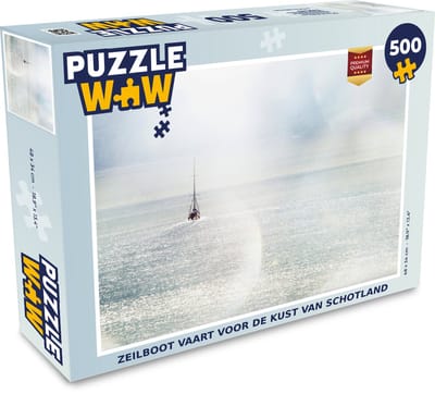Puzzel Zeilboot vaart voor de kust van Schotland - Legpuzzel - Puzzel 500 stukjes