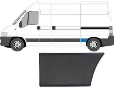 Achterste zijlijst sierlijst voor Citroen Jumper 2002-2006 / Links