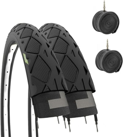 2x Fietsband 26 x 1.50 (40-559) Zwart + Binnenbanden - Geschikt voor Volwassenen