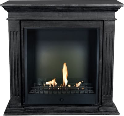 Xaralyn Bio-ethanol haard - Cadiz BCL-SBU - zwart natuursteen - 3 KW verwarming - haardombouw inclusief inbouwhaard - schouw