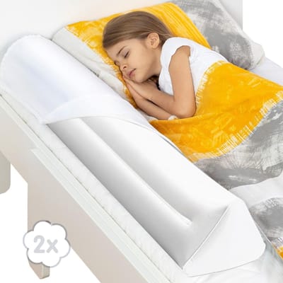 Dailygoods- Bedbeschermer Veilig - Opblaasbare Bedrail - Bumperbeschermer - Reisbedrail - Geschikt voor Enkel/Dubbel/Queen/King Size - Duurzaam PVC