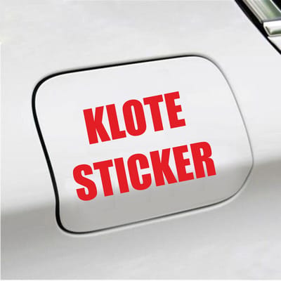 Bumpersticker - Klote Sticker - 8,2 X 12,7 - Rood
