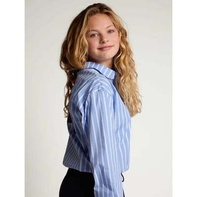 LOOXS 10sixteen Meisjes blouse - Maat 122/128 in de kleur Blauw van 76% COTTON 21% NYLON 2% SPANDEX - 2631-5117-131