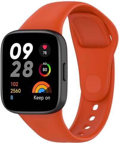 By Qubix - Siliconen bandje - Oranje - Geschikt voor Xiaomi Redmi Watch 3
