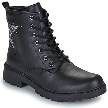 GEOX CASEY MEISJES - ZWART/GUNMETAL - Maat 37