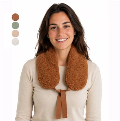 Ølav North – Warmtekussen met Teddy Hug hoes - Incl. Geschenkverpakking - OEKO-TEX® - Pittenzak magnetron & vriezer - Lang Pittenkussen 65 x 15 cm - Chocolate Brown - Cadeau voor haar, vrouw, vriendin