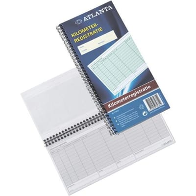 Atlanta kilometerregistratieboek – 297 x 140 mm – dubbelspiraal – 40 vel