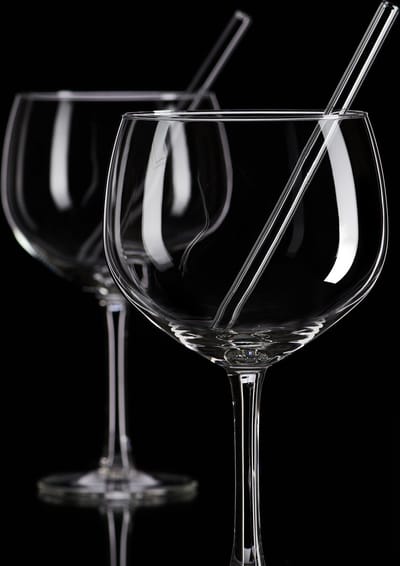 Gin tonic glazen 65 cl set van 2 met rietjes Tonic