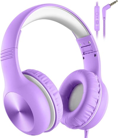 ApexArte® Koptelefoon Kinderen met Draad - Gaming Headset - Paars
