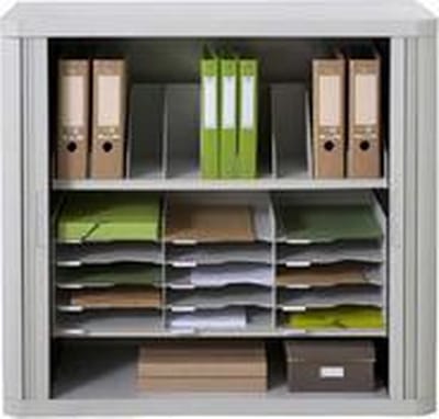 PAPERFLOW documentenbak, 9 compartimenten, vaste verdeler, zwart