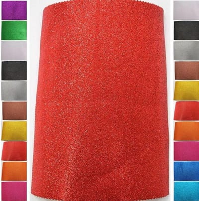 Schuimrubber Plaat - Knutselstof Glitter - Creatief Knutselen - Flexibel Lichtgewicht - 20 x 295 cm - Rood
