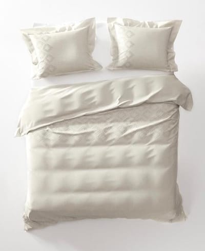 Yellow Naomi Dekbedovertrek - Eenpersoons - 140x200/220 cm - Off White