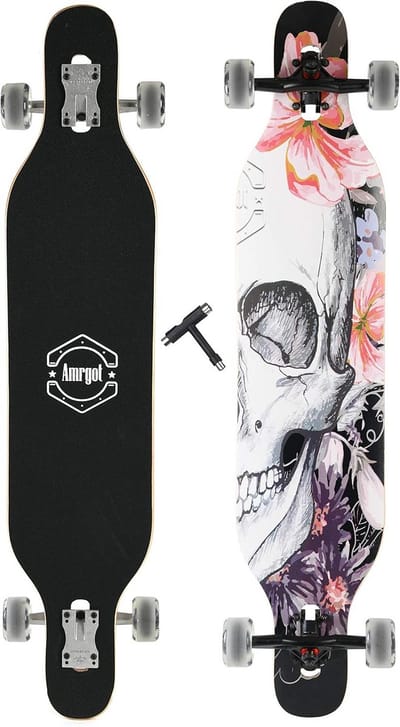 Longboard Skateboard - Cruiser Board - Stabiel Cruisen - 9 Lagen Esdoornhout - 42 inch - Grafisch Ontwerp