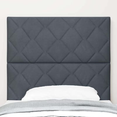 vidaXL - Hoofdbord - Donkergrijs - 90 - cm - Fluweel