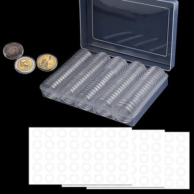Coin Capsules voor Muntopslag - 120 Stuks, Geschikt voor 33 mm Munten, Bescherming en Organisatie