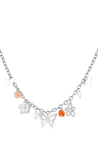 Bedel ketting dames - Yehwang - Zilveren bedel ketting - Zilver - Silver - 42 + 5 cm - Stainless Steel (verkleurt niet!) - Dames ketting - Waterproof - Necklace - Kerst sieraden - Kerst - Christmas - Sinterklaas - Cadeau - Moederdag - Valentijn