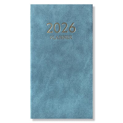 2026 Pocket Agenda - Dagagenda 1D/1P - Softcover Groen - 9,5x17,3cm
