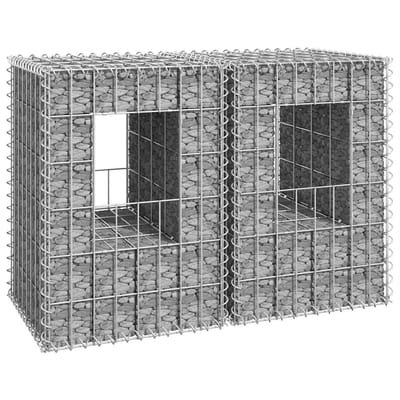 vidaXL - Schanskorf - palen - 2 - st - 40x40x60 - cm - ijzer