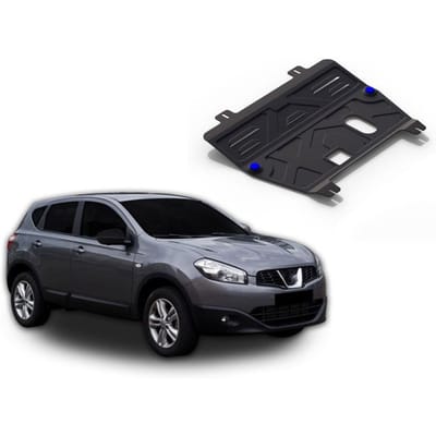 J&;J AUTOMOTIVE | Protection Sous Moteur Acier Pour Nissan Qashqai 2006-2014 noir