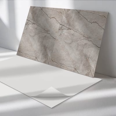 Wallfluent Vinyl Wandpaneel - Natuursteenpatroon Zelfklevende Wandbekleding - 120 cm x 60 cm - Grijs Vinyl Wandpaneel - 1 stuk - Rechthoekig Wandbekleding Vinyl - Texturen Wandpaneel - Wandpaneel PVC - Wandpaneel Keuken en Badkamer