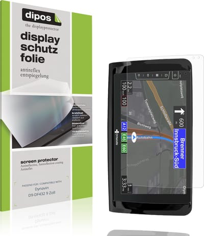 dipos – 2x Matte Beschermfolie geschikt voor Dynavin D9-DF432 9 Zoll | Krasbestendige & antireflecterende Screenprotector Ultra-Thin