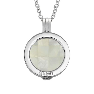 Quiges - Munthouder 25mm van Roestvrij Staal met Munt en Ketting - EPRHZ102