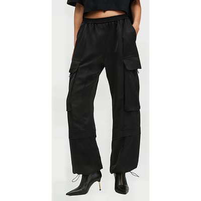 AllSaints Barbara Trouser Black Taglia: 8 | Pantaloni cargo Outlet | Donna | Nero
