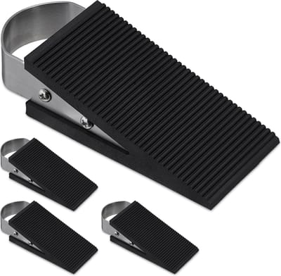 deurwig set van 4 stuks - deurstopper - deurstop schuin - deurbuffer edelstaal
