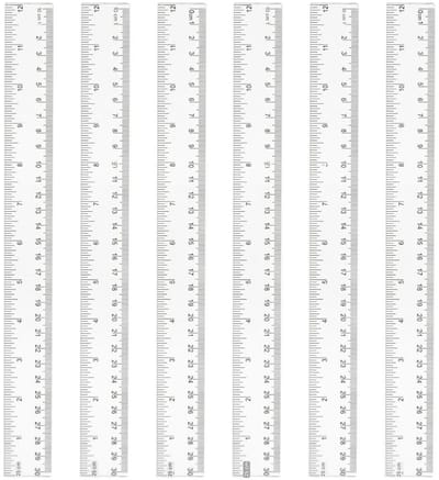GELLDG 6 stuks plastic linialen - 30 cm linialen - Transparant - Schoollinialen - Verhoogde centimetermarkeringen - Geschikt voor thuis, op kantoor en op de basisschool - Wit