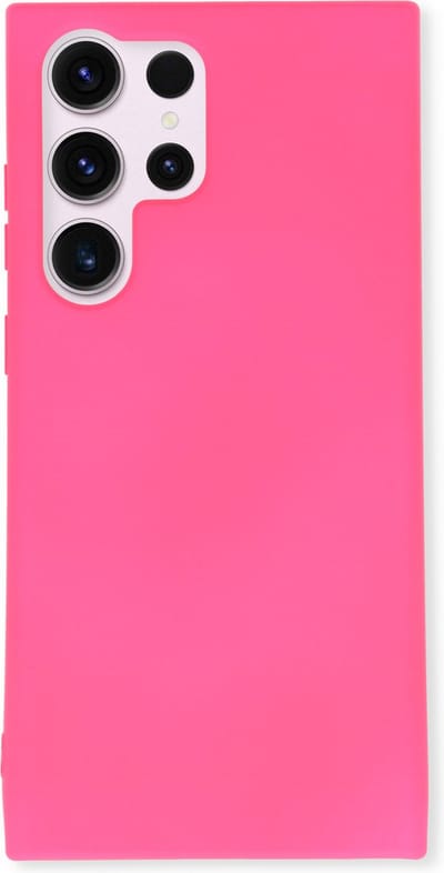 Casemania Hoes Geschikt voor Samsung Galaxy S23 Ultra - Neon Roze - Extra Stevig Siliconen Back Cover