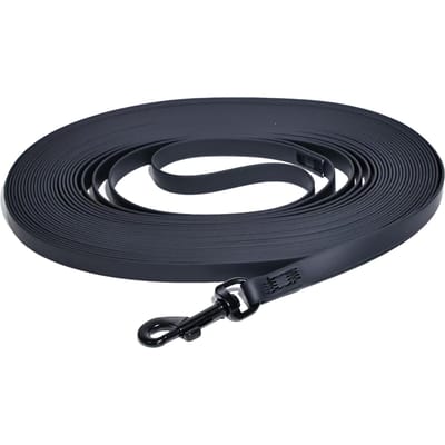 Waterdichte PVC Lange Hondentraining Leash 5M/10M/15M/20M Anti-Klit Makkelijk Schoon te Maken Terugroep Wandel Leash Voor Kleine Middelgrote Grote Katten (Black,S)