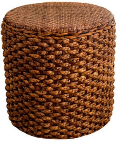 Fine Asianliving Poef Handgevlochten Narcis Rotan Bruin D30xH40cm Chinese Meubels Oosterse Kast