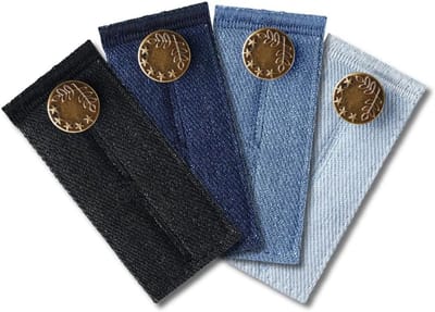 Verstelbare Tailleverlenging voor Broeken, 4 Stuks, Ideaal voor Jeans en Trousers, Makkelijk te Gebruiken en Comfortabel