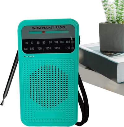 Draagbare Radio - Zakradio Batterijen - Reizen Ontspanning - Verbeterde Ontvangst - Compact Formaat - Groen