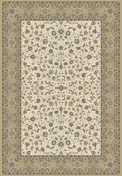 Rugsman Classico 057.0221.6424 Vloerkleed - 200 x 290 cm - Ivoor - Rechthoekig, Loper - Polypropylene - Eetkamer, Woonkamer - Bloemen - Klassiek