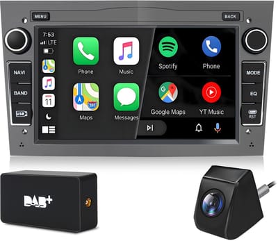 Cestovet Android 15 Autoradio Geschikt Voor Opel Astra H Corsa C/D Meriva Zafira B - 2GB + 64GB - Draadloos Apple Carplay & Android Auto - 7-inch Touchscreen - GPS-Navigatie - Bluetooth & Wifi - Achteruitrijcamera - DAB+